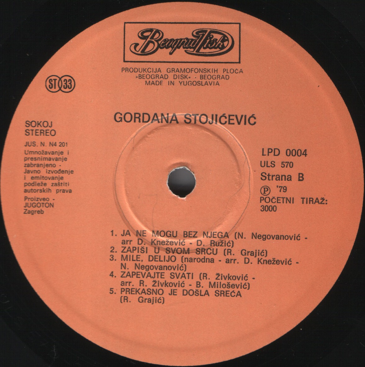 Gordana Stojicevic 1979 B