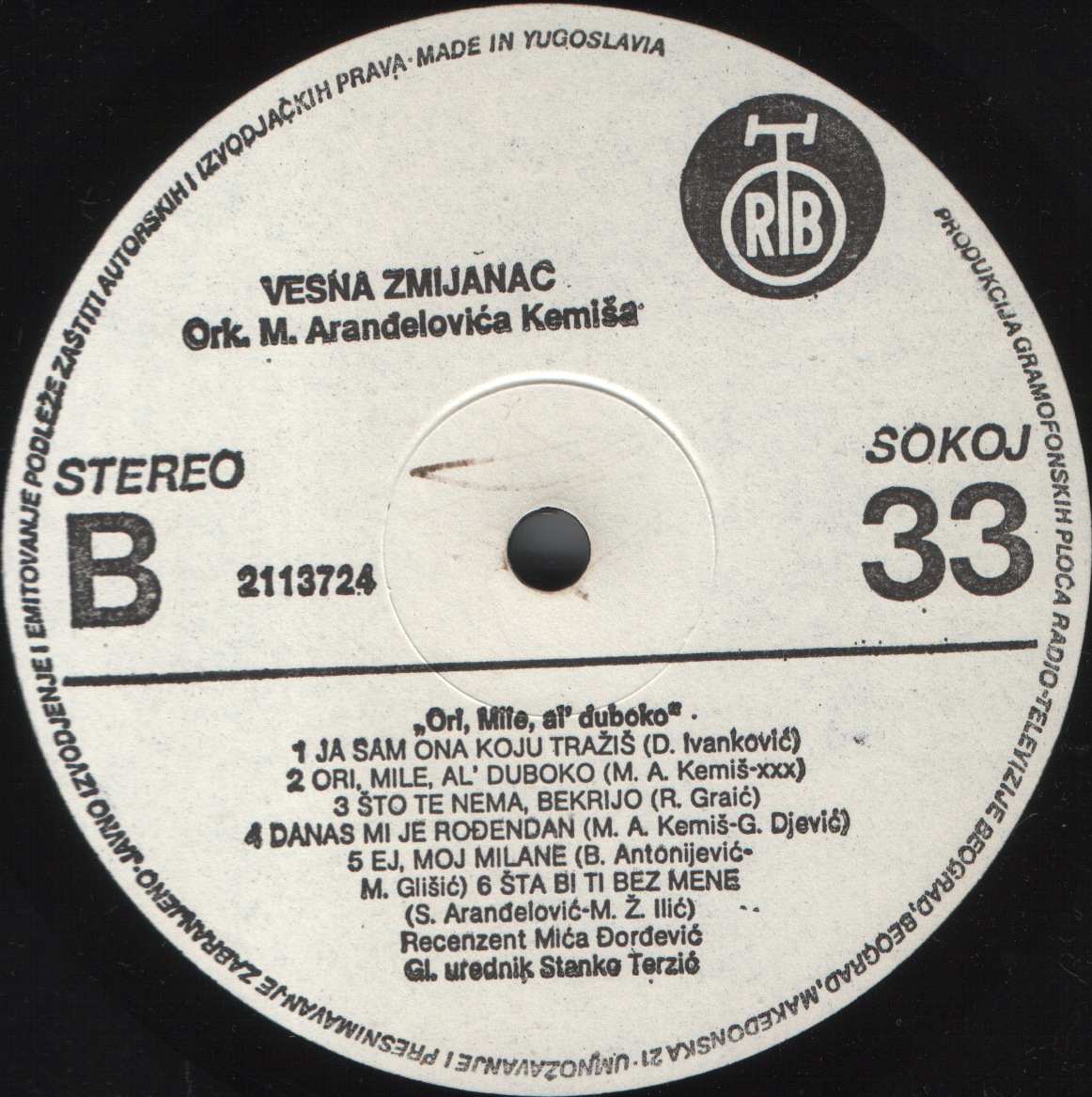 Vesna Zmijanac 1985 B