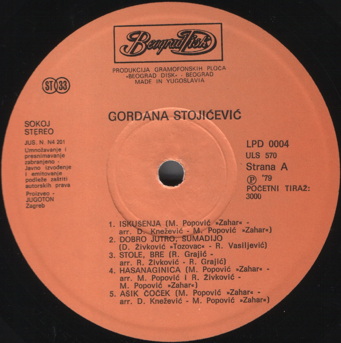 Gordana Stojicevic 1979 A