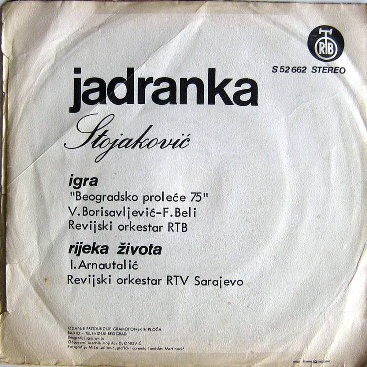 Jadranka Stojakovic 1975 Igra b