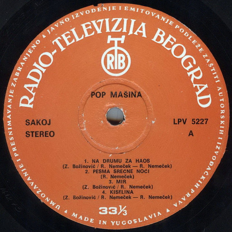Pop Masina 1973 Kiselina vinil 1